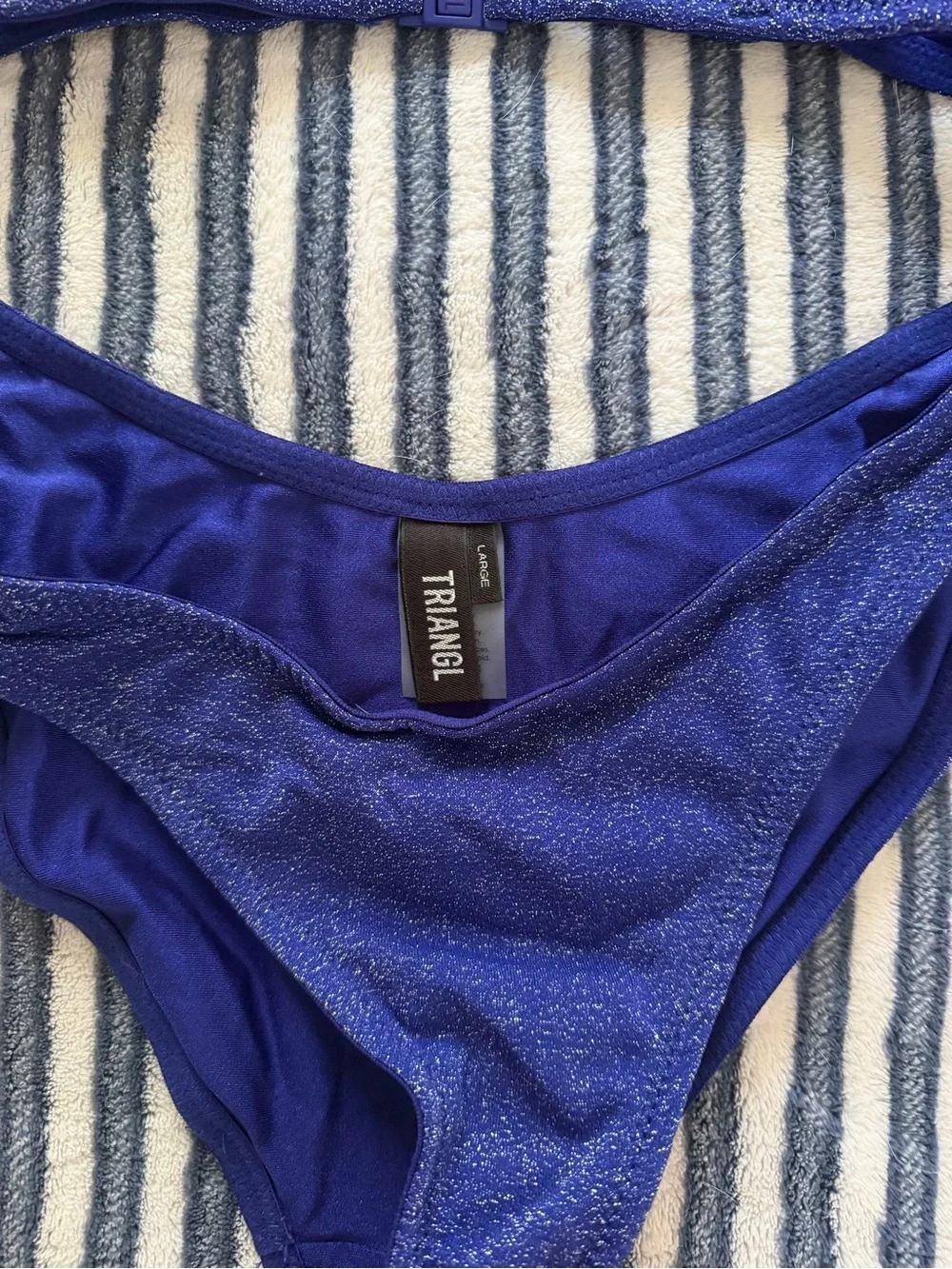 triangl swimwear Shimmery Royal Blue Two-Piece Bikini